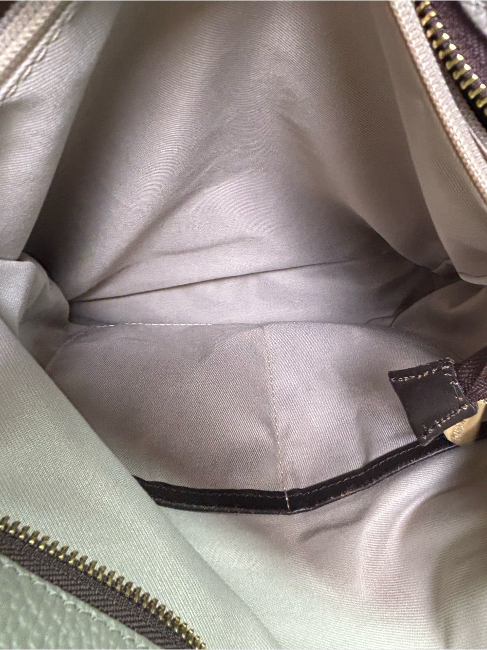 Valentina Gray Pebbled Leather Shoulder Bag with Black Strap - Picture 7 of 15